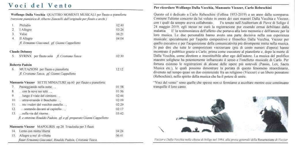Concerto "Voci del vento" in CD