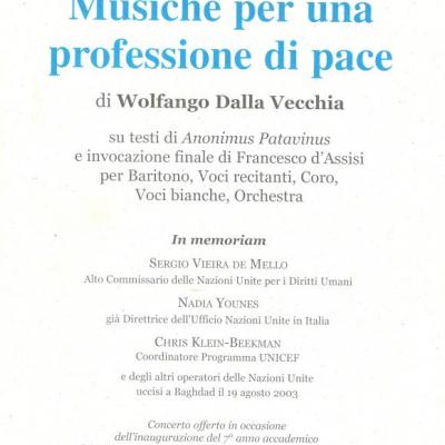 2003 Musiche Per Pace